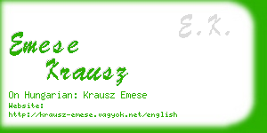 emese krausz business card